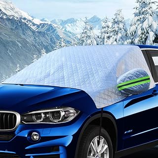 auvstar Frontscheibenabdeckung, Auto Windschutzscheibenabdeckung, Winter Scheibenabdeckung für Seitenfenster Seitenspiegel, Gegen Schnee Frost EIS Staub Sonne, Passt für Autos und SUV