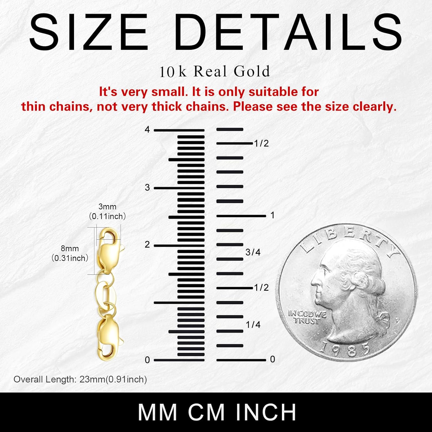 10K Gold Clasp Double Lobster Clasp Necklace Extender Clasp Bracelet Extension Connector for DIY Necklace Bracelet Jewelry Making(Style 9)