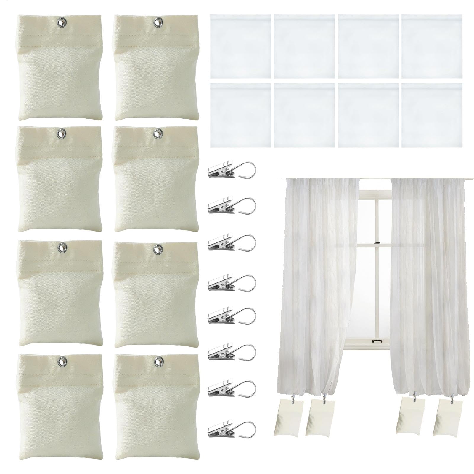 Sac lesté pour draperie d'extérieur x8 pour rideaux de tonnelle et pergola
