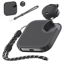 for Soundcore Anker Work AI Voice Recorder Case Cover, Silicone Shockproof Protective Cover with Soundcore Anker Work & Charging case Not Include Device & Charging Case with Hand Strap-Black