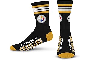 Steelers Socks for Men: 4-Stripe Deuce Performance Crew Socks