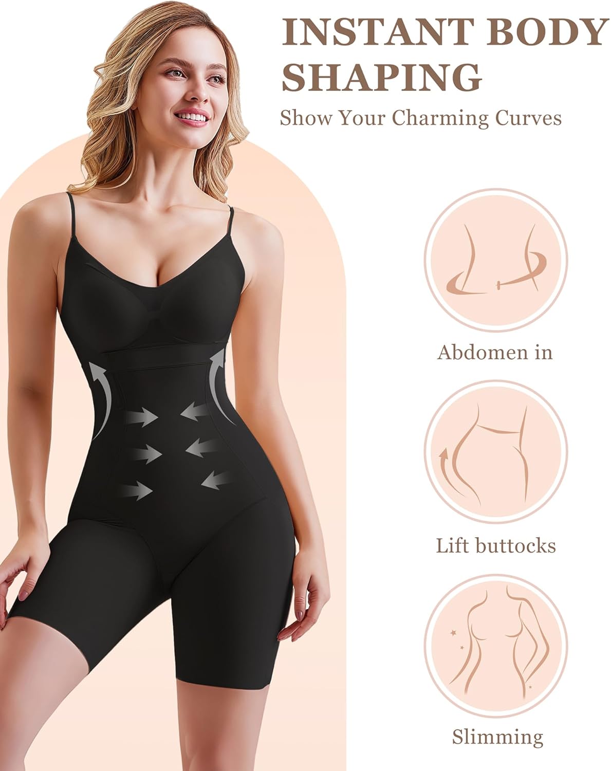 VVL Shapewear for Women, High Waisted Shapewear Tummy Control Shorts, Butt Lifting Thigh Slimmer, Body Shaper for Women - Image 3