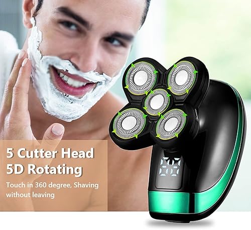 Miniatura 2 de SKIMT Electric Shaver 5 in 1 Rechargeable Electric Shaver Five Floating Heads Razors Hair Clipper Nose Ear Hair Trimmer Men Facial Cleaning Brush Box