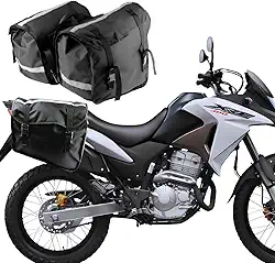 Bolsa Alforge Lateral 60l Novo Para Moto + Capa Chuva