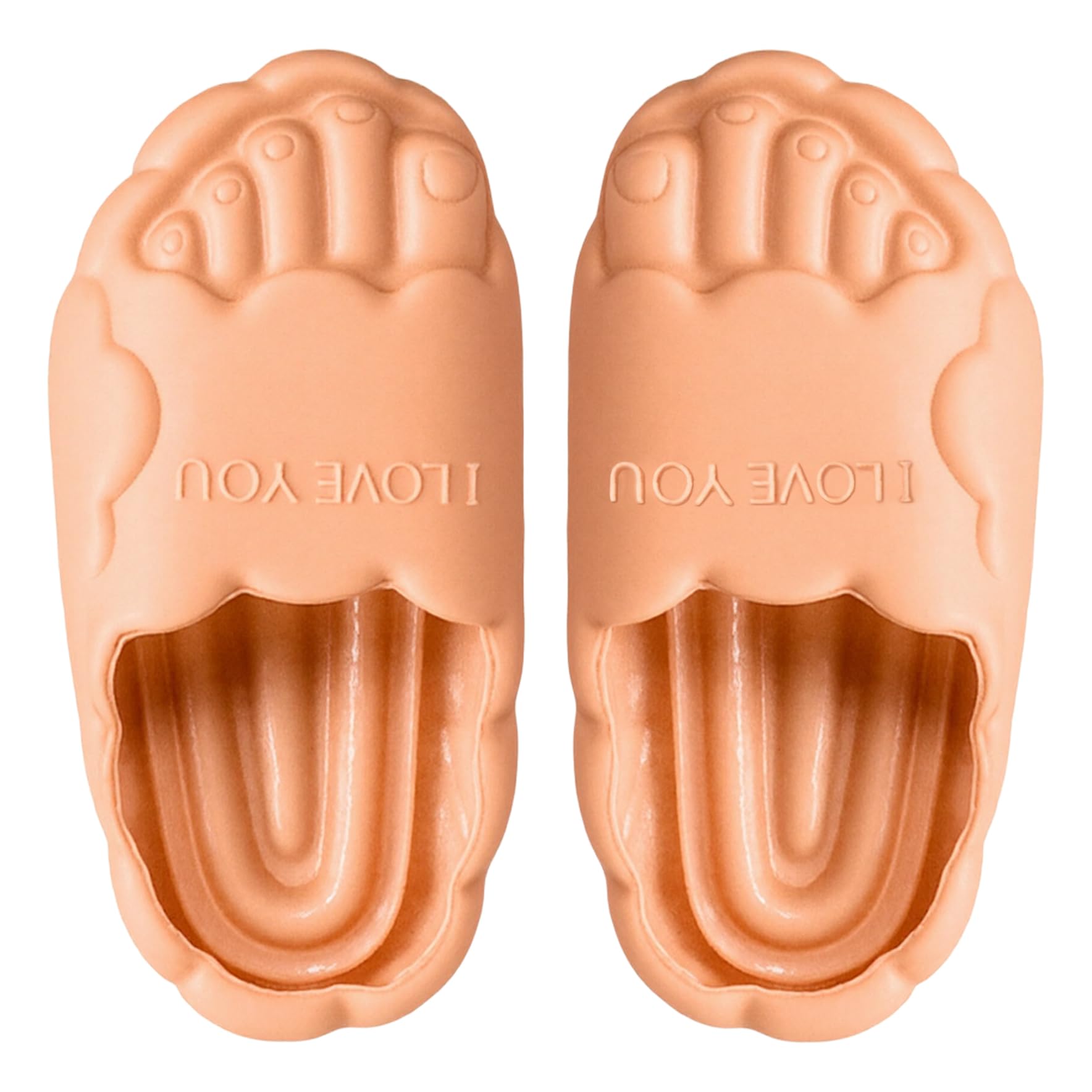 gagift world Funny Slippers, Novelty Barefoot Feet Shoes of Men and Women Gag Gift for White Elephant Halloween and Valentine's Day Pranks