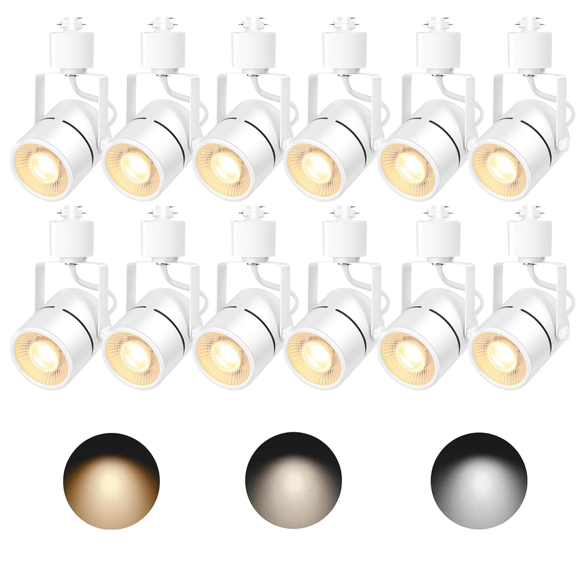 Track Lighting Heads with GU10 3CCT Adjustable White 12 Lights
