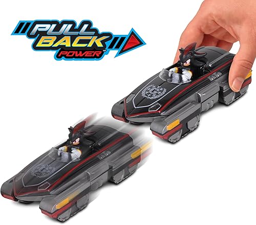 Miniatura 4 de NKOK Sonic The Hedgehog All-Stars Racing Transformed Shadow Pull Back Racer; no requiere baterías; tira hacia atrás, suelta y mira Shadow Race,