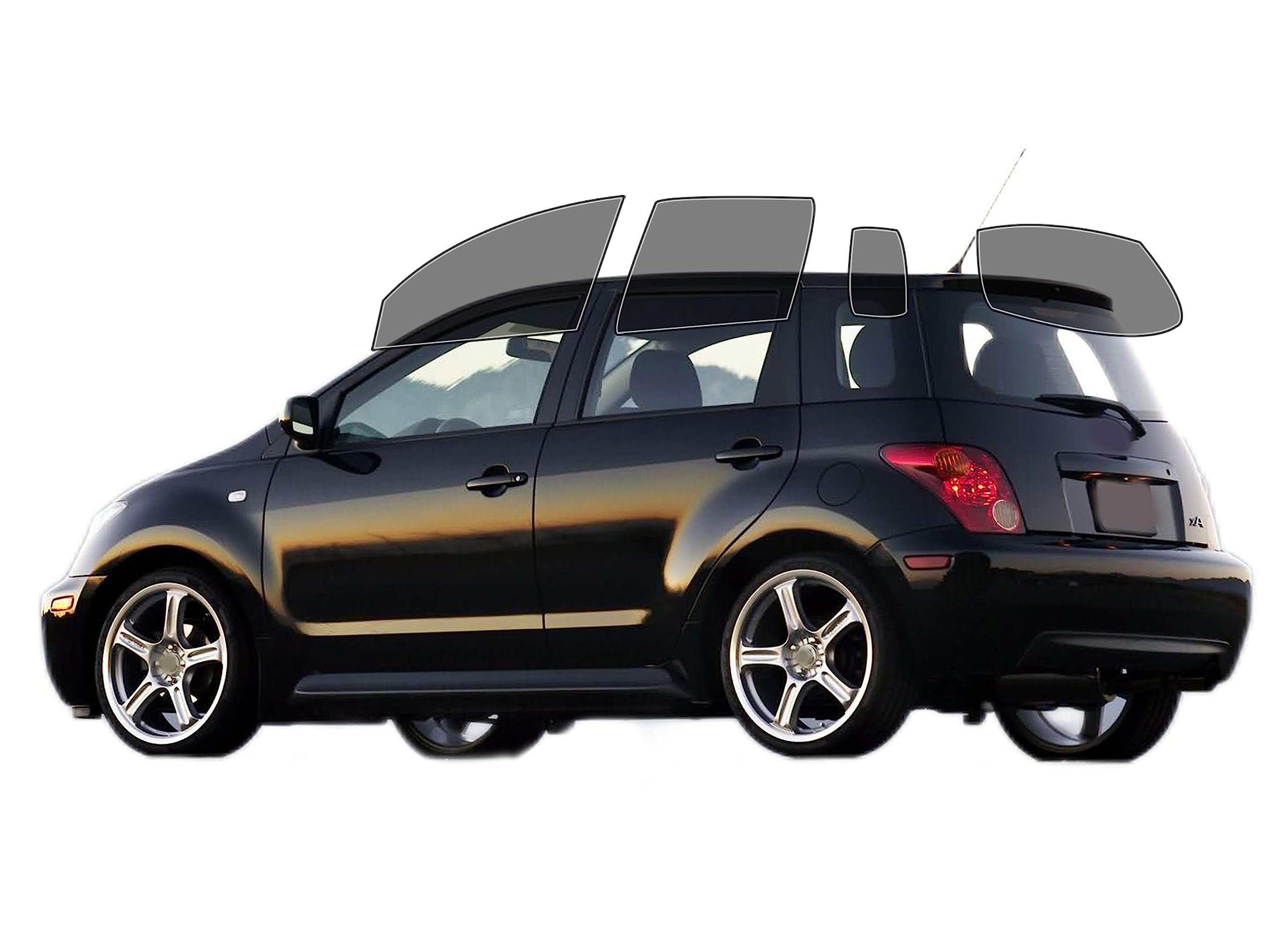 AUTOTEK Precut All Sides Windows Tint Film Cars Sun Blocking Protection Privacy Anti Shatter Glass Film Any Tint Shade kit for Scion XA 2004-2007
