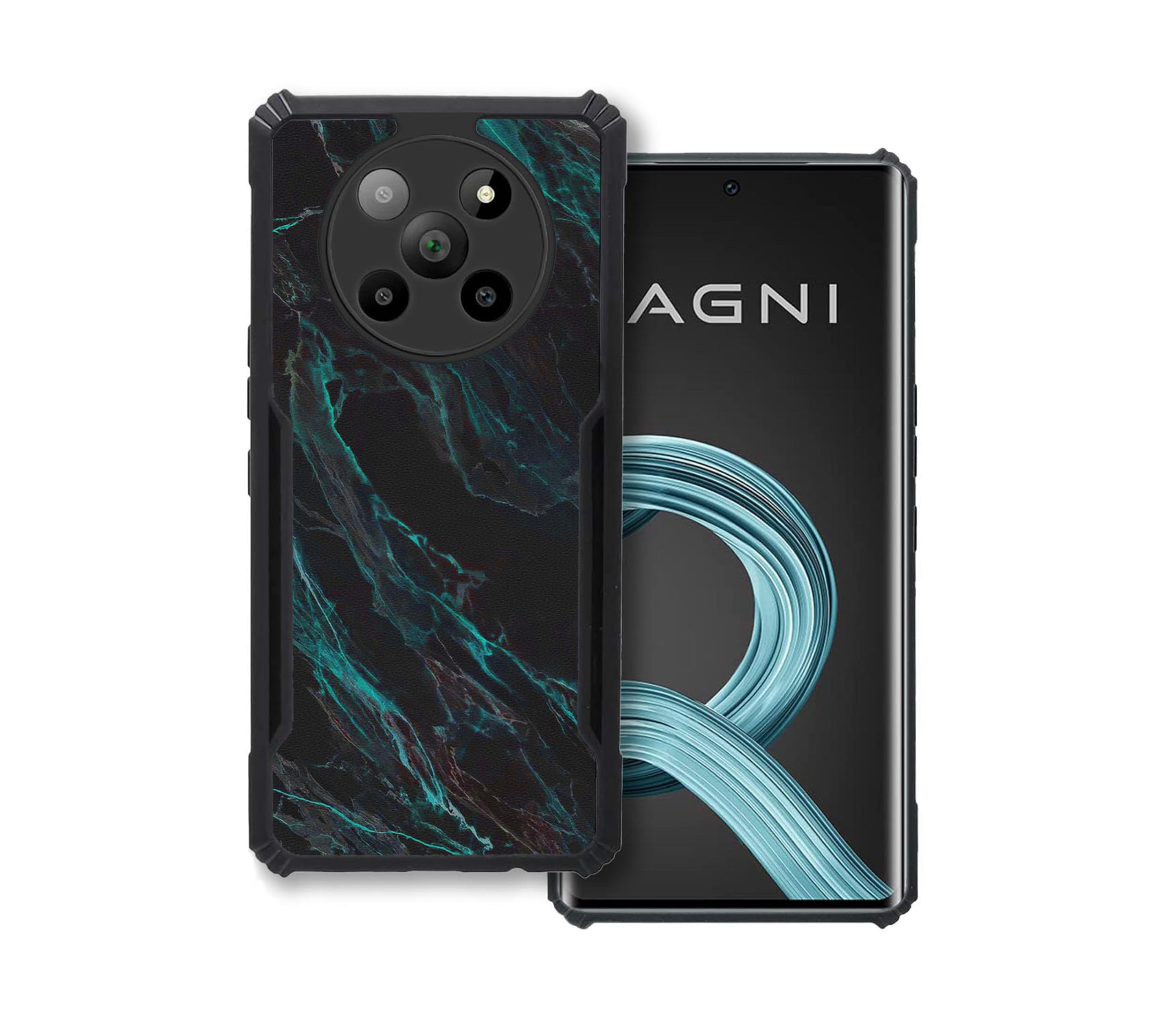 COBERTA Back Cover for Lava Agni 2 5G Back Cover Case - Black and Deep Green Marble PT99 D13689 (B0CSXJ8K51) Amazon Price History, Amazon Price Tracker