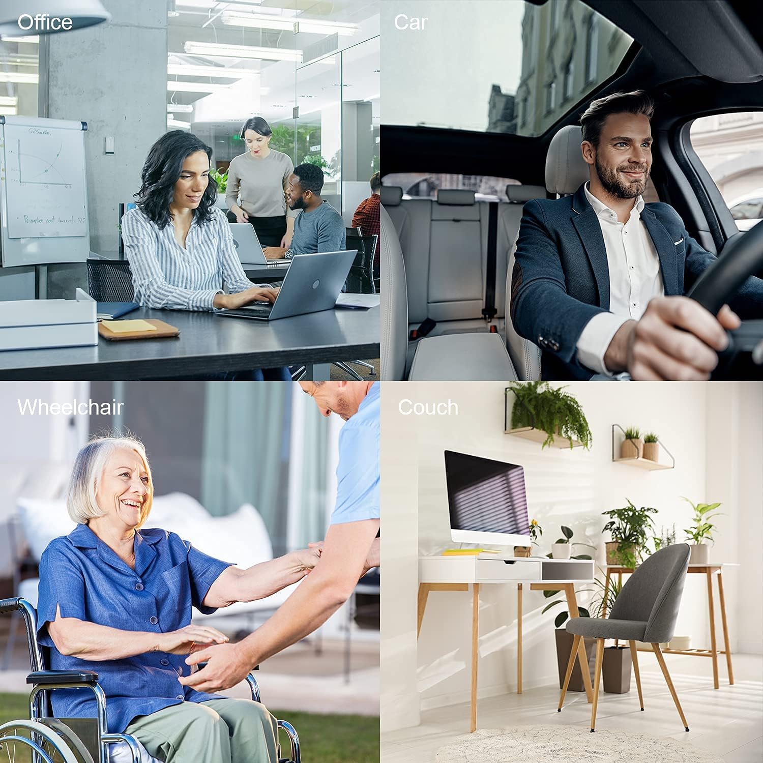 Carrotez Cool Double Breathable 3D Air Mesh Car Seat Cushion pad, Cool Chair seat, car seat Pads, Home Office Chair, Wheelchair, 41" x 15", (Black) : Automotive