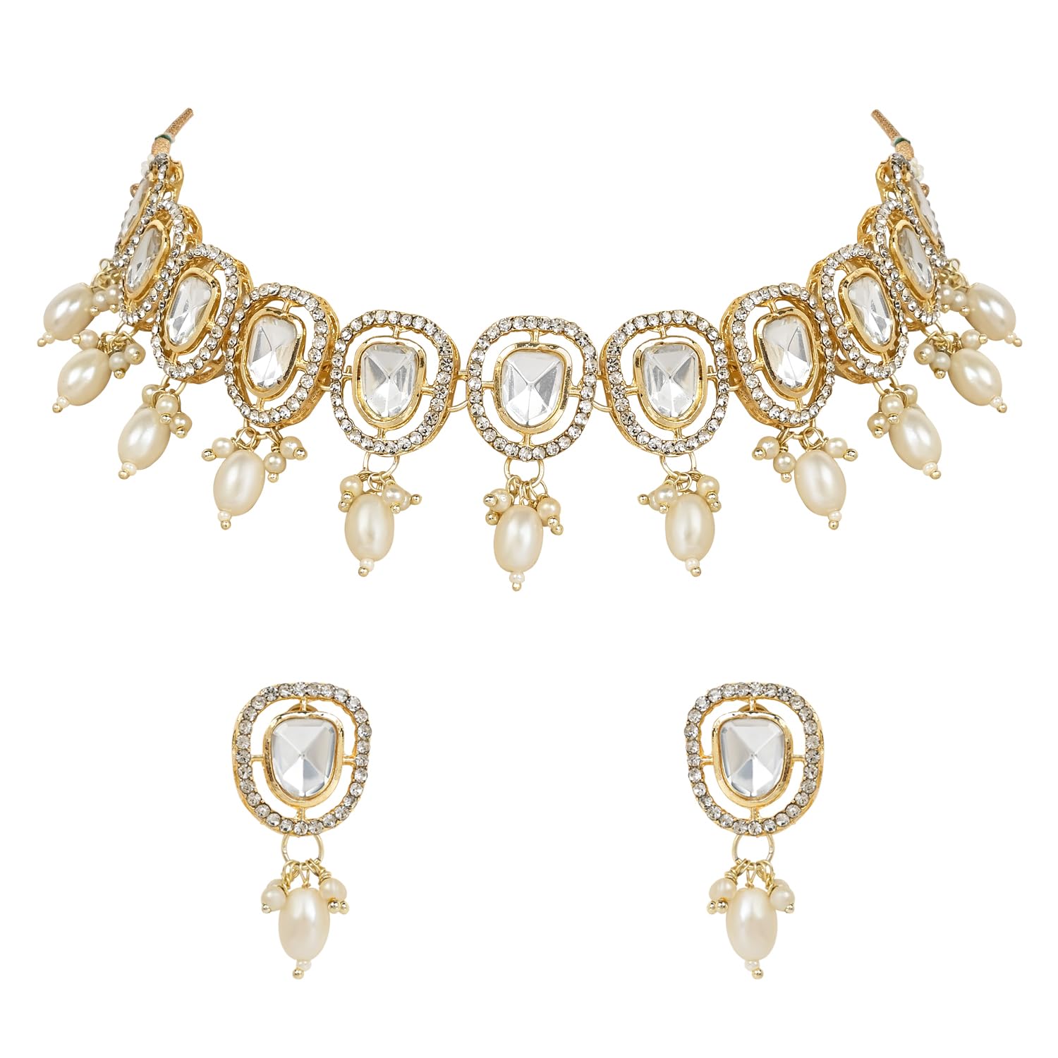 See full amazon price history chart for I Jewels Gold Plated Artificial Stone Kundan Pearl Chocker Necklace Jewellery With Earrings Set For Wome/Girls (IJ383W) I Jewels Gold Plated Artificial Stone Kundan Pearl Chocker Necklace Jewellery With Earrings Set For Wome/Girls (IJ383W) (B0CR42LM5H) Amazon Price History, Amazon Price Tracker