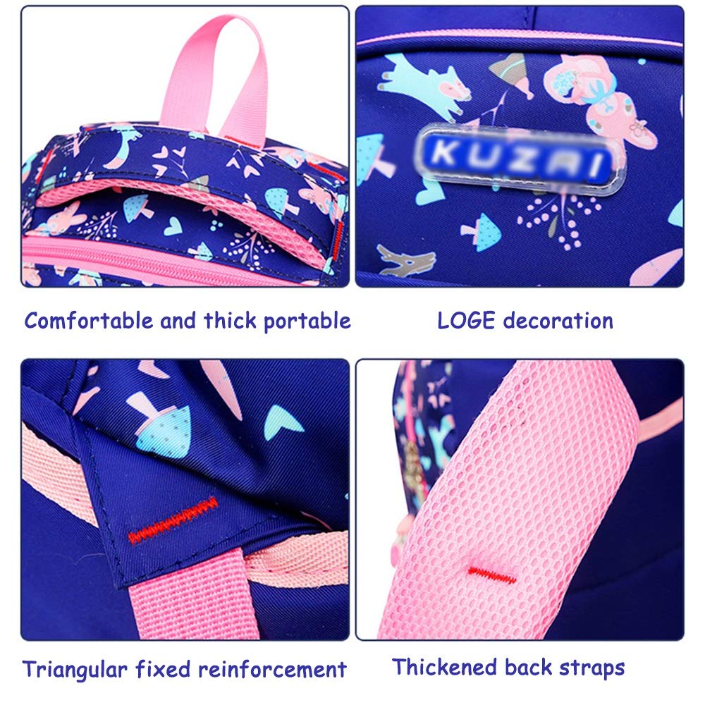 Zaino per bambini Trolley Bag ， Borse per libri scolastici per ragazze e ragazzi, Zaino per bambini Zaino con ruote con sei ruote Glow (Color : Blue)