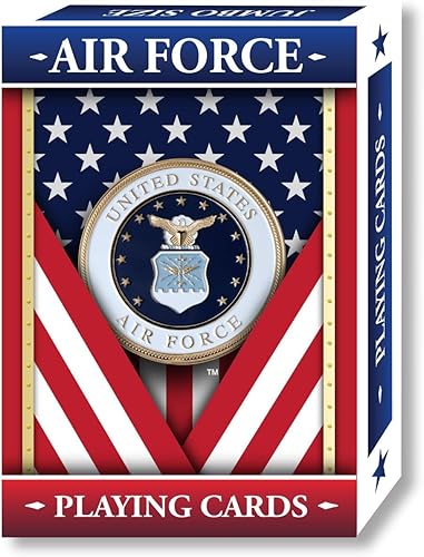 Springbok - Naipes de la Fuerza Aérea de los Estados Unidos - Baraja de 52 cartas con licencia oficial - Fabricado en Estados Unidos