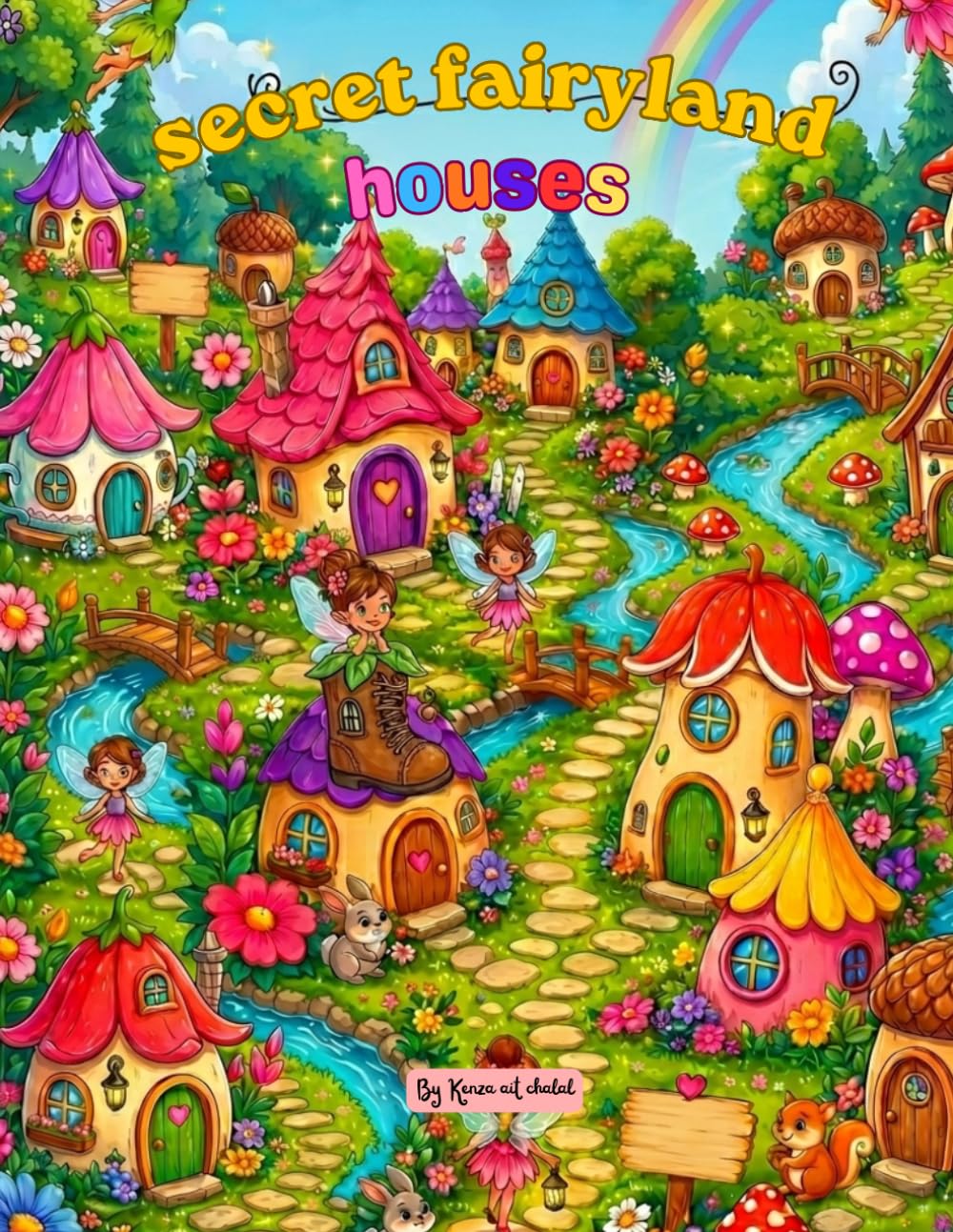 secret fairyland houses coloring book: A Cozy Journey into Tiny Whimsical Homes for Stress Relief and Relaxation
