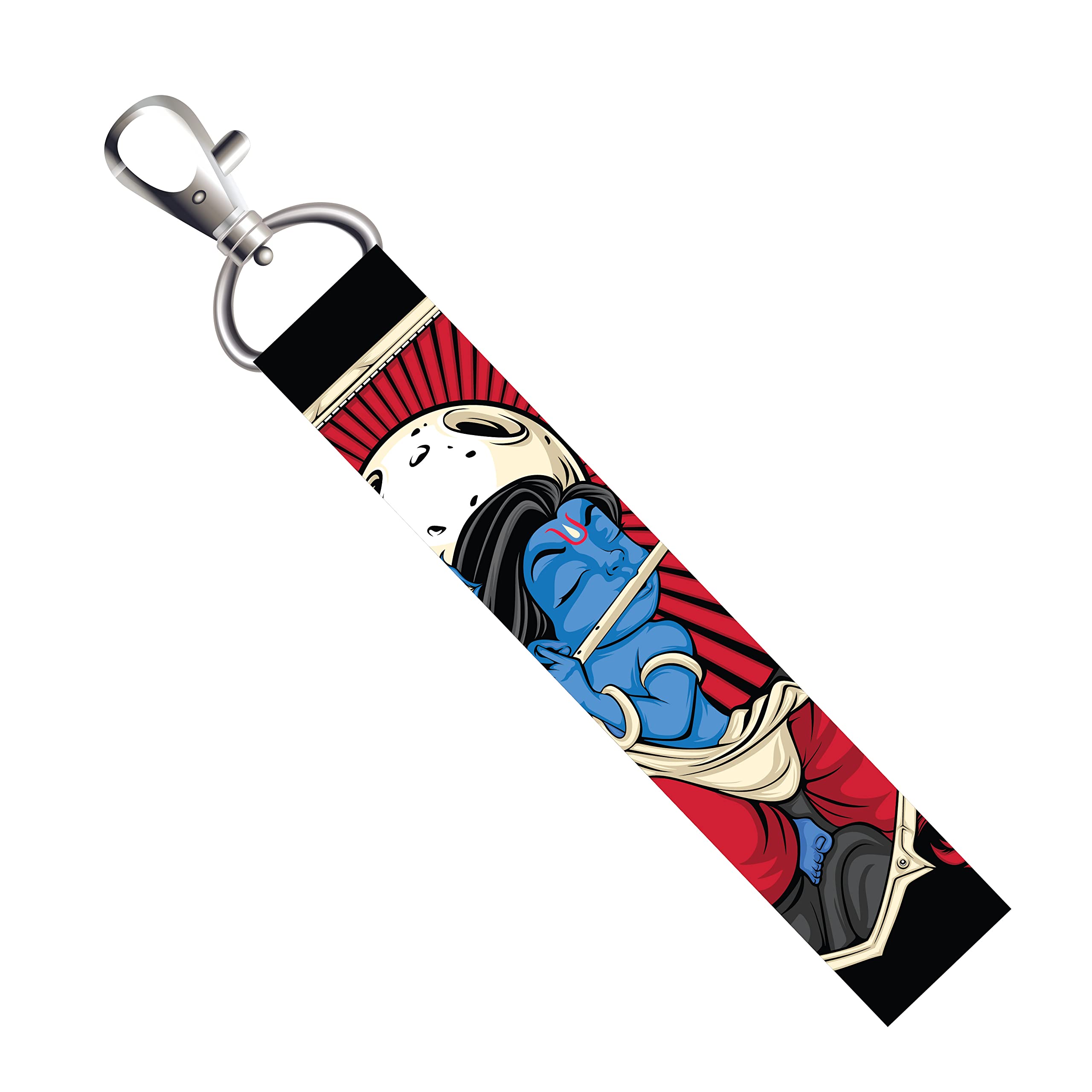 Blue Krishna Lanyard Tag with Swivel Lobster for Gift Luggage Bags Backpack Laptop Bags L X H 5 X 0.8 INCH-image-34