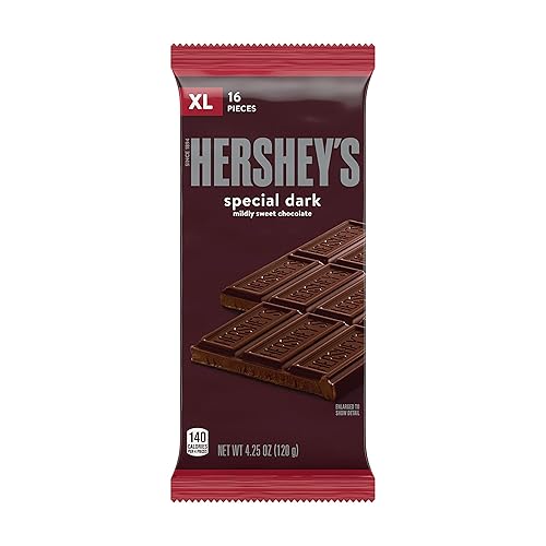 Miniatura 3 de HERSHEY'S SPECIAL DARK Chocolate Ligeramente Dulce XL, Barra de Chocolate, 4.25 oz (16 Piezas)