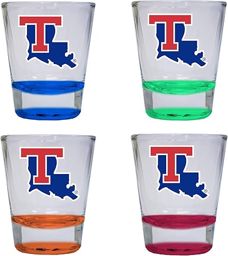 Miniatura 4 de R and R Imports Louisiana Tech Bulldogs - Vasos de chupito (2 onzas), color azul