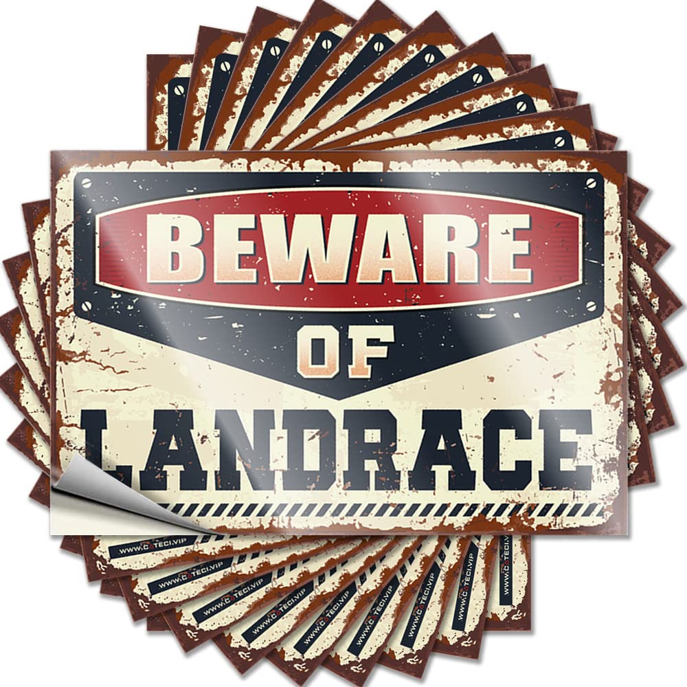 Beer Bottle Sticker | Beware of Landrace Aesthetic Durable Vinyl Sticker Easy Apply for Coffee(8X12CM)
