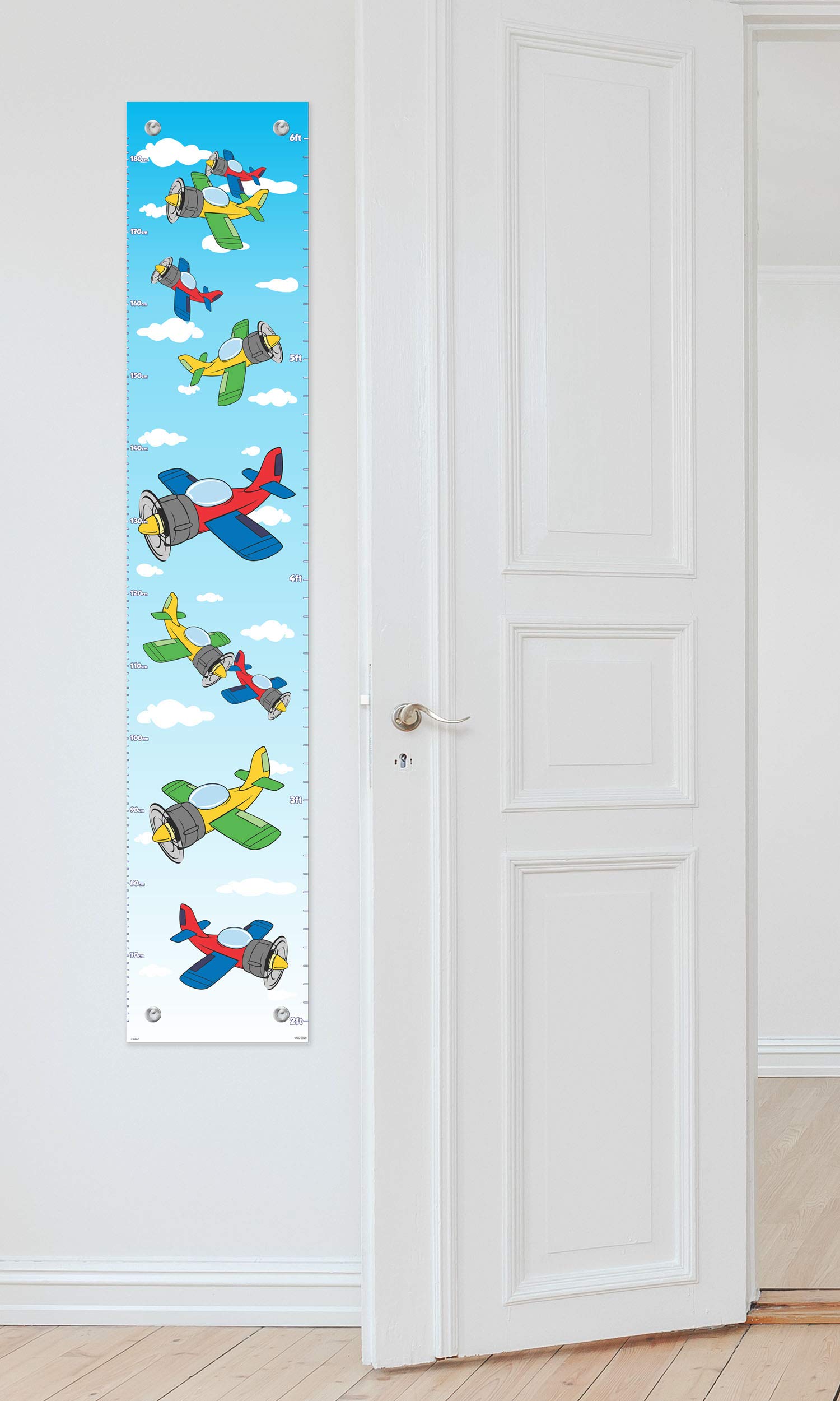 Kid Room Decor Kid Growth Chart Airplane Measurement Chart Propeller Plane Decor Growth Chart