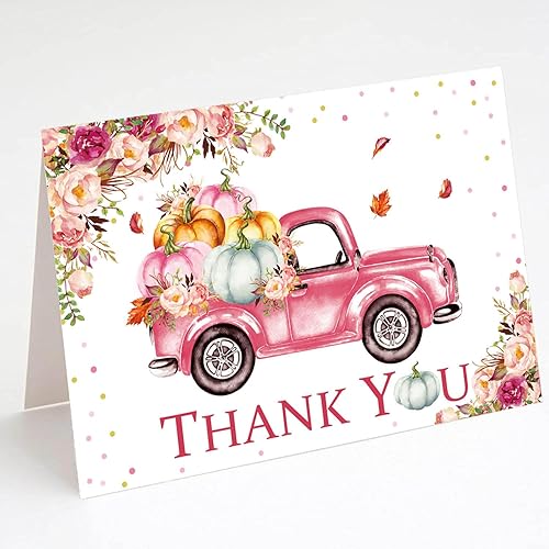 Miniatura 2 de 50 tarjetas de agradecimiento de calabaza, 4 x 6 pulgadas, tarjetas de agradecimiento con sobres, notas de agradecimiento de otoño y otoño,