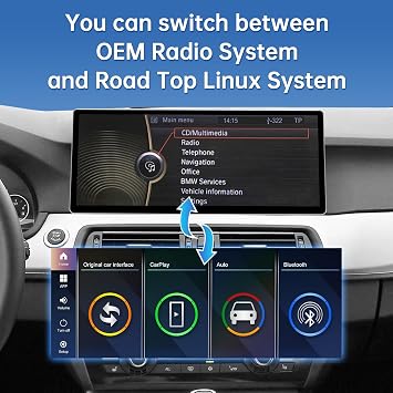 Road Top 12.3 CarPlay Screen for BMW 5 Series F10/F11 CIC (2010-2012)
