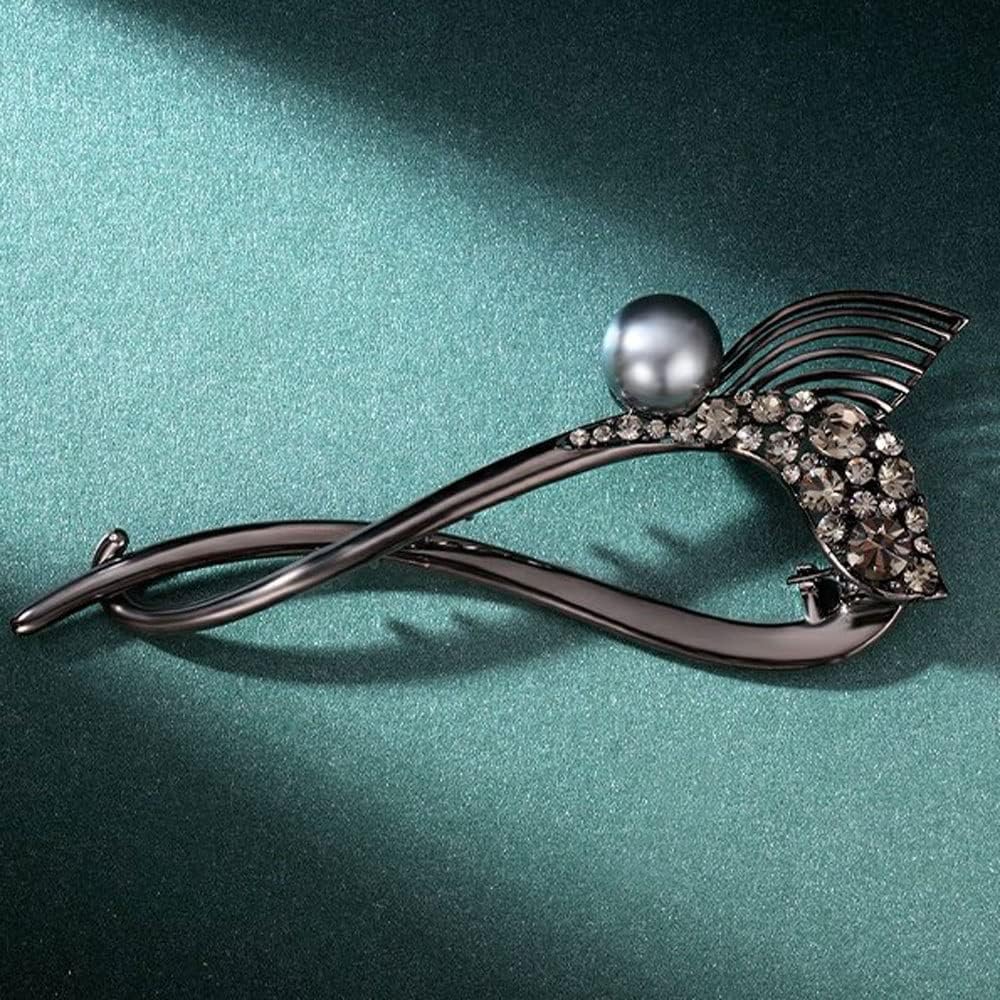 1 女性用フィッシュテール 後頭部プレート ヘアクリップ ヘアピン ヘッドドレス 女性用