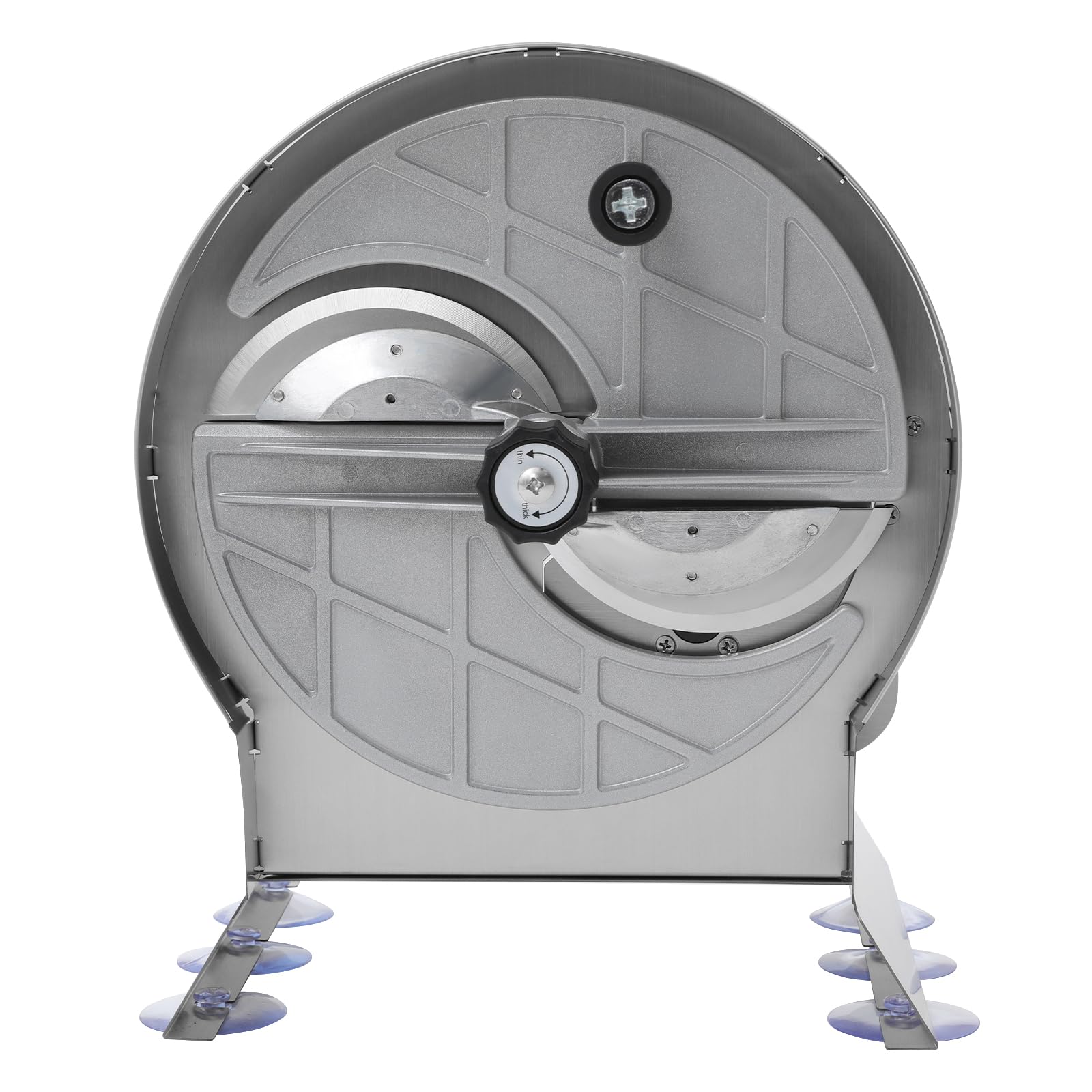 Gemüseschneidemaschine Tischgerät, Manuell Edelstahl-Schneidegerät mit 6 Saugnäpfen Ø 1-10 mm, Schnittdicke Einstellbarer Hobel, Gemüseschneider Gemüse-Cutter für Gastronomie