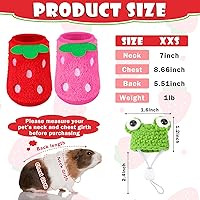 Vista 2 de Mixweer 4 piezas de conejillo de indias incluye 2 ropa de conejillo de indias y 2 lindos mini sombreros con correa ajustable, chaleco cálido