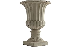 Nearly Natural 20.25” Large Sand Colored Indoor/Outdoor Urn Planter