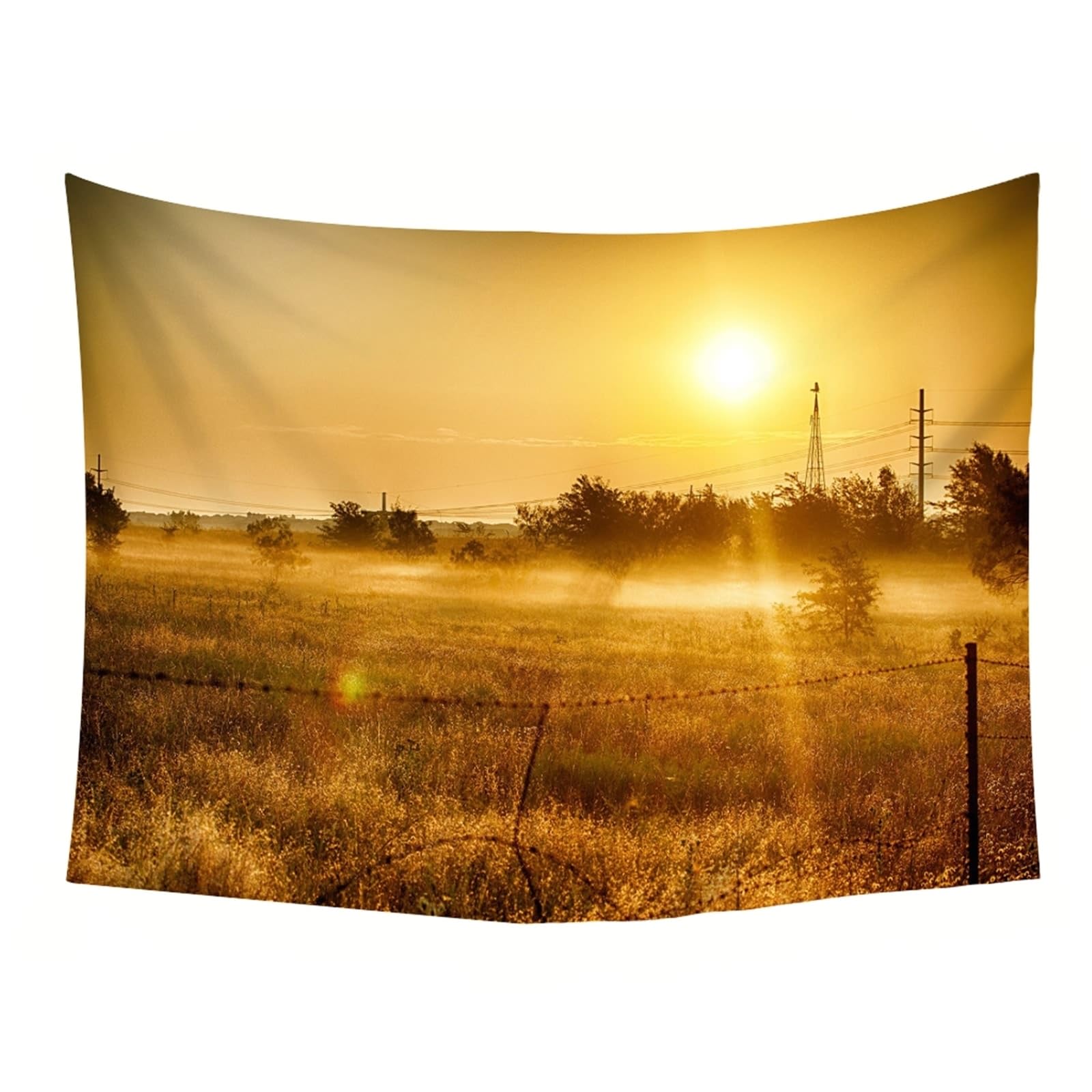Tapiz de pared amarillo de poliéster, para colgar en la pared, 300 x 256 cm
