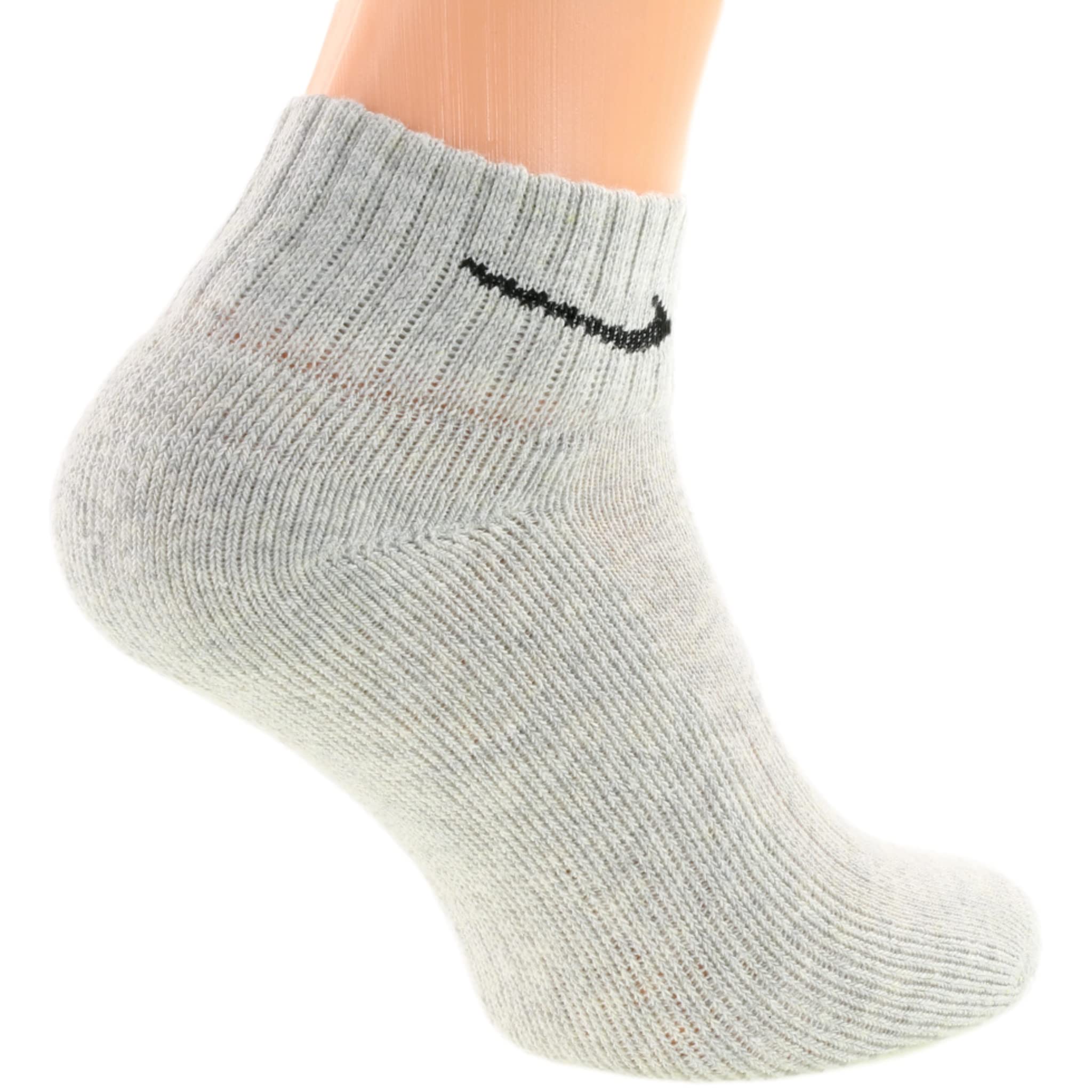Nike 9 Paar Socken One Quater Socks Herren Damen Kurze Socke Knöchelhoch, Farbcode + Farbe:A28 6 Paar bunt 3 Paar schwarz