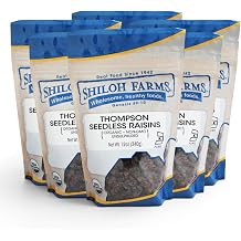 Shiloh Farms Organic Raisins - Bulk Pack of 6 Count of 12 Oz, Naturally Sweet and Juicy, Certified Organic, Perfect for Gourmet Dishes