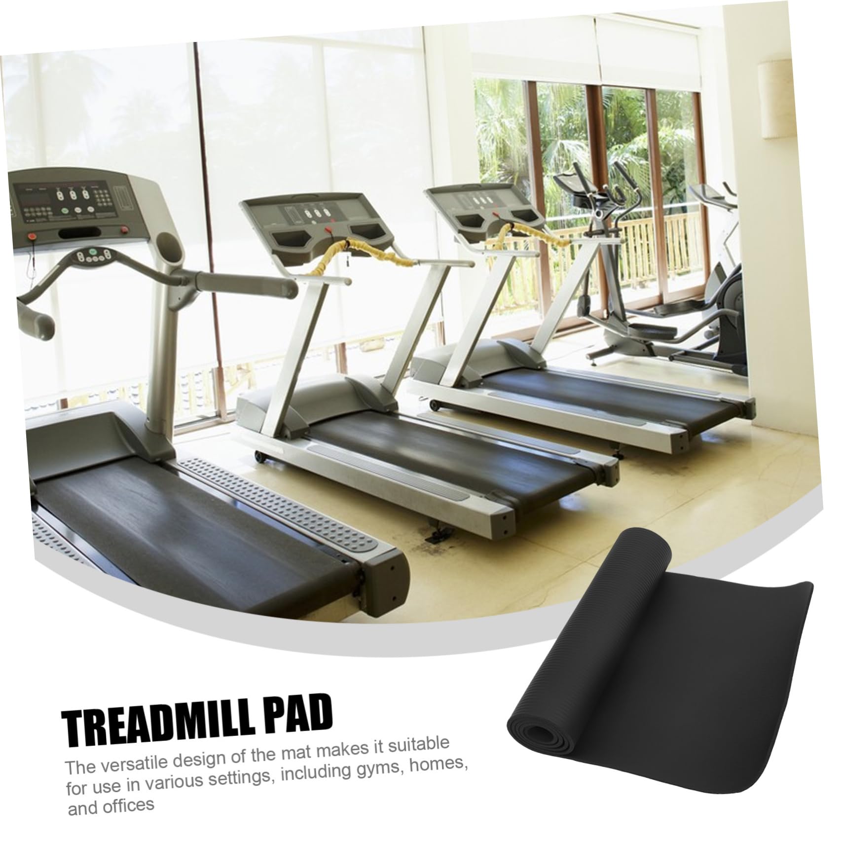 BESPORTBLE Tapete para Cinta De Correr De Goma Almohadilla para Cinta De Correr para Pisos De Accesorio para De para Gimnasios