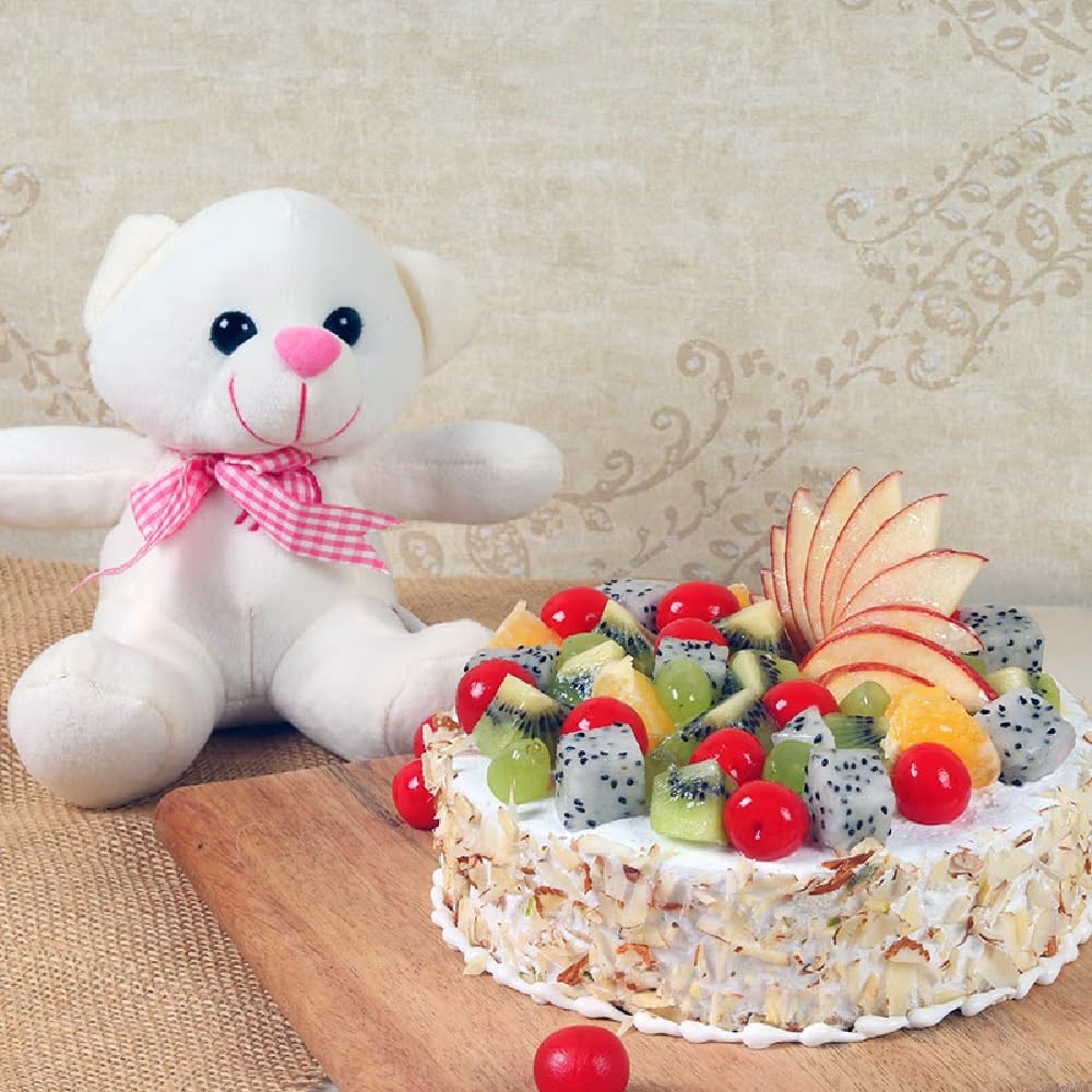 See full amazon price history chart for FlowerAura Delicious Fresh 500 Gram Mix Fruit Cake With Cute Teddy Bear Valentines Day Gifts For Girlfriend, Boyfriend, Husband & Wife (Same Day Delivery) FlowerAura Delicious Fresh 500 Gram Mix Fruit Cake With Cute Teddy Bear Valentines Day Gifts For Girlfriend, Boyfriend, Husband & Wife (Same Day Delivery) (B0CM28SYGP) Amazon Price History, Amazon Price Tracker