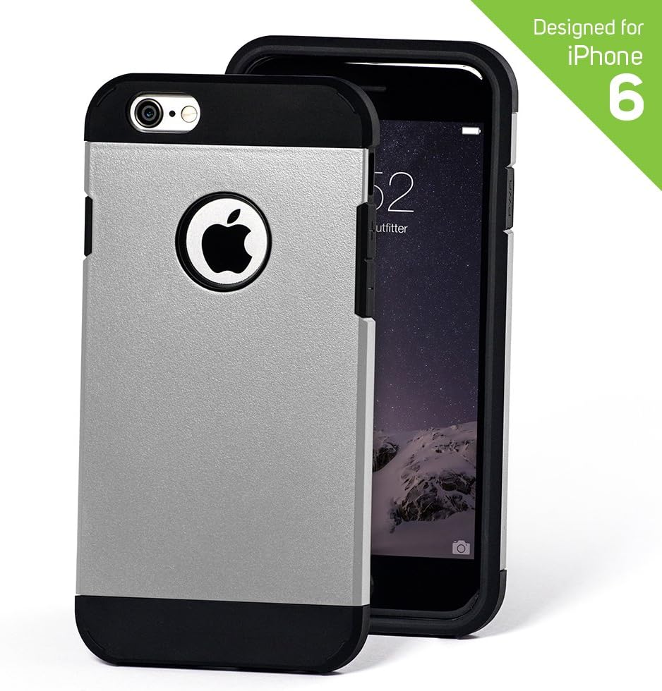 Case for Apple iPhone 6 by Wearable Outfitter, [Armor Series Case], Fits iPhone 6 (4.7) (2014 Model) - (30 Day (Silver)
