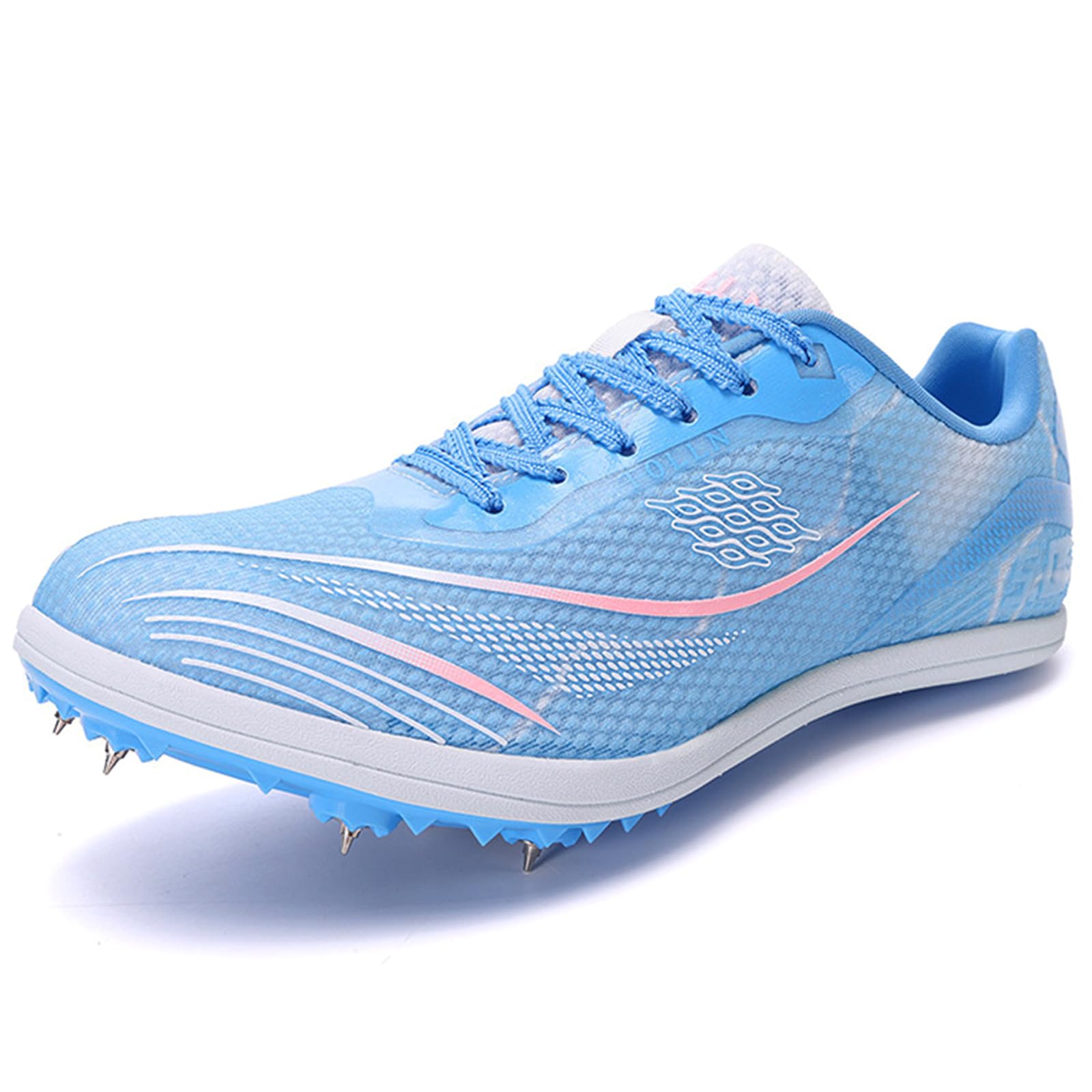 Track and Field Shoes Mens Women 6 Spikes Running Racing Shoes for Boys and Girls Kids Jumping Sprinting Athletic Training