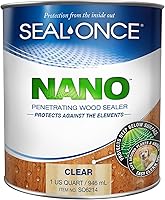 Seal-Once Nano Penetrating Wood Sealer - Premium Waterproof Sealant for Decks, Fences & Outdoor Wood (Quart)