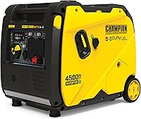 Champion 4500W Dual Fuel Electric Start RV Ready Inverter Generator, Ultra-Quiet 61dB, CO Shield, 21Hr Propane Runtime