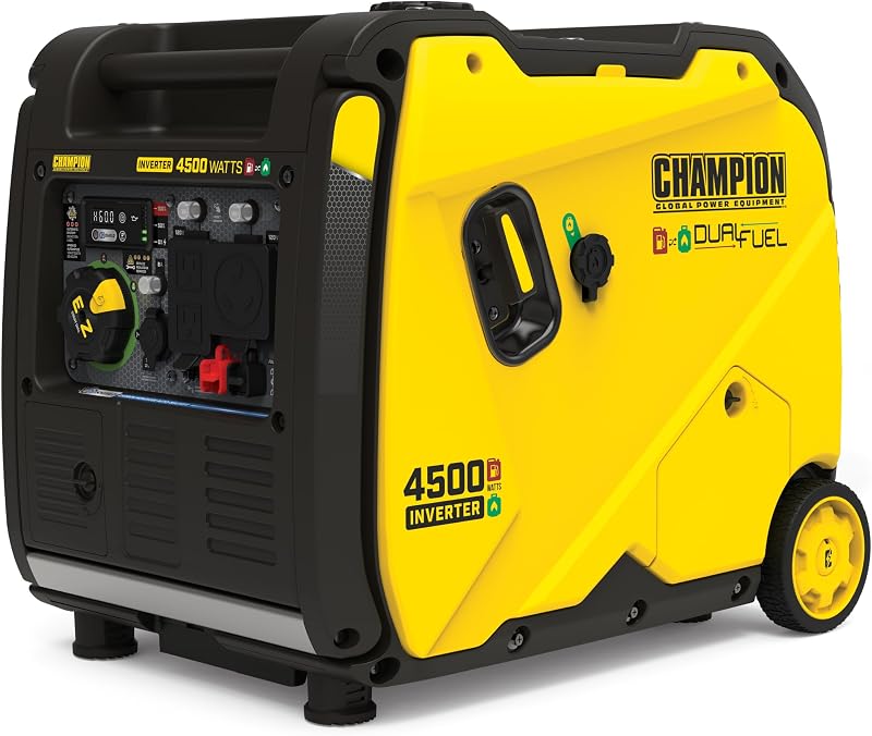 Generador inversor portátil listo para RV de doble combustible de arranque eléctrico de 4500 vatios con tecnología silenciosa y garantía gratuita de 3 años