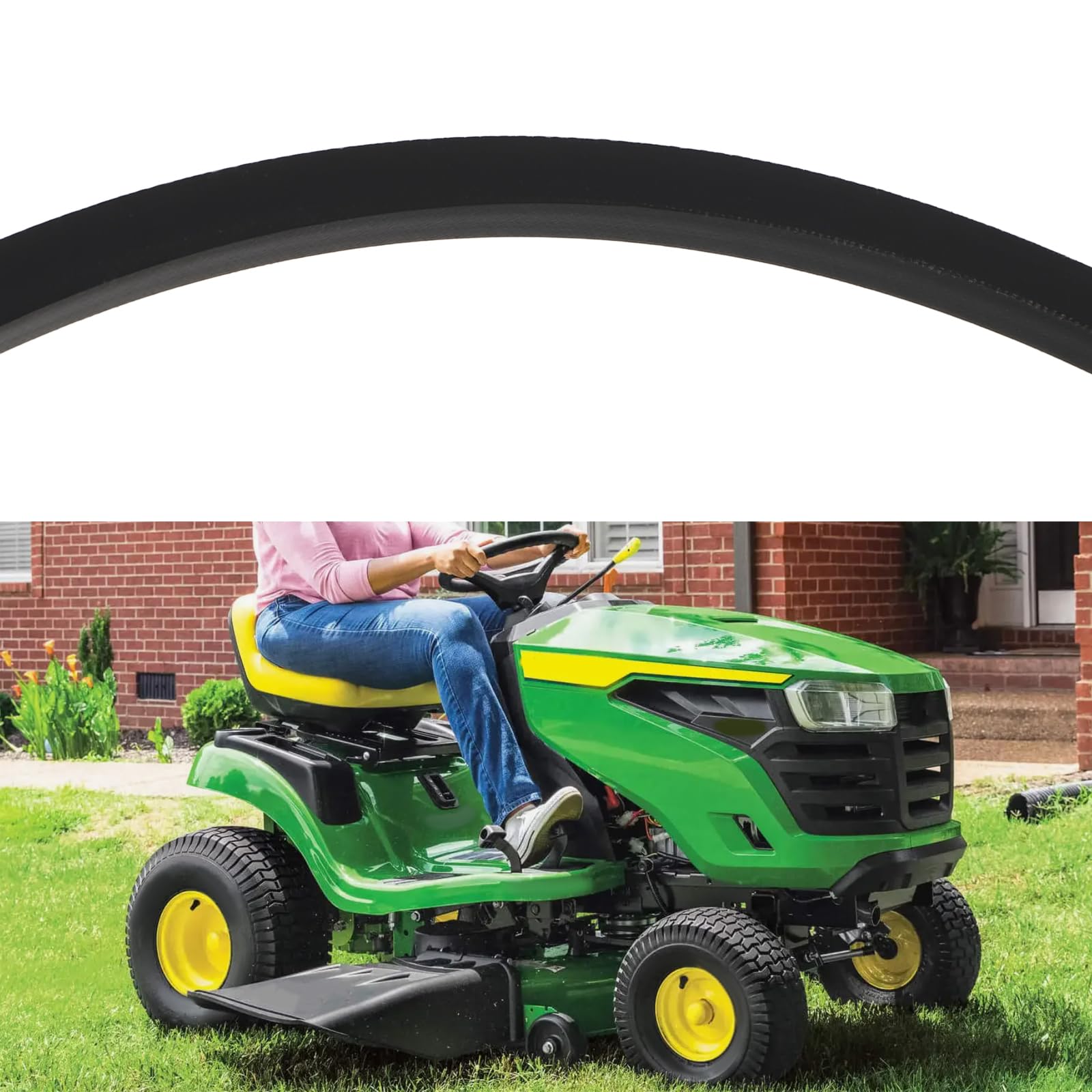 OTOTEC Cinghia trapezoidale M95087 per tosaerba, 116,8 cm x 332,7 cm, compatibile con John Deere F510 F525