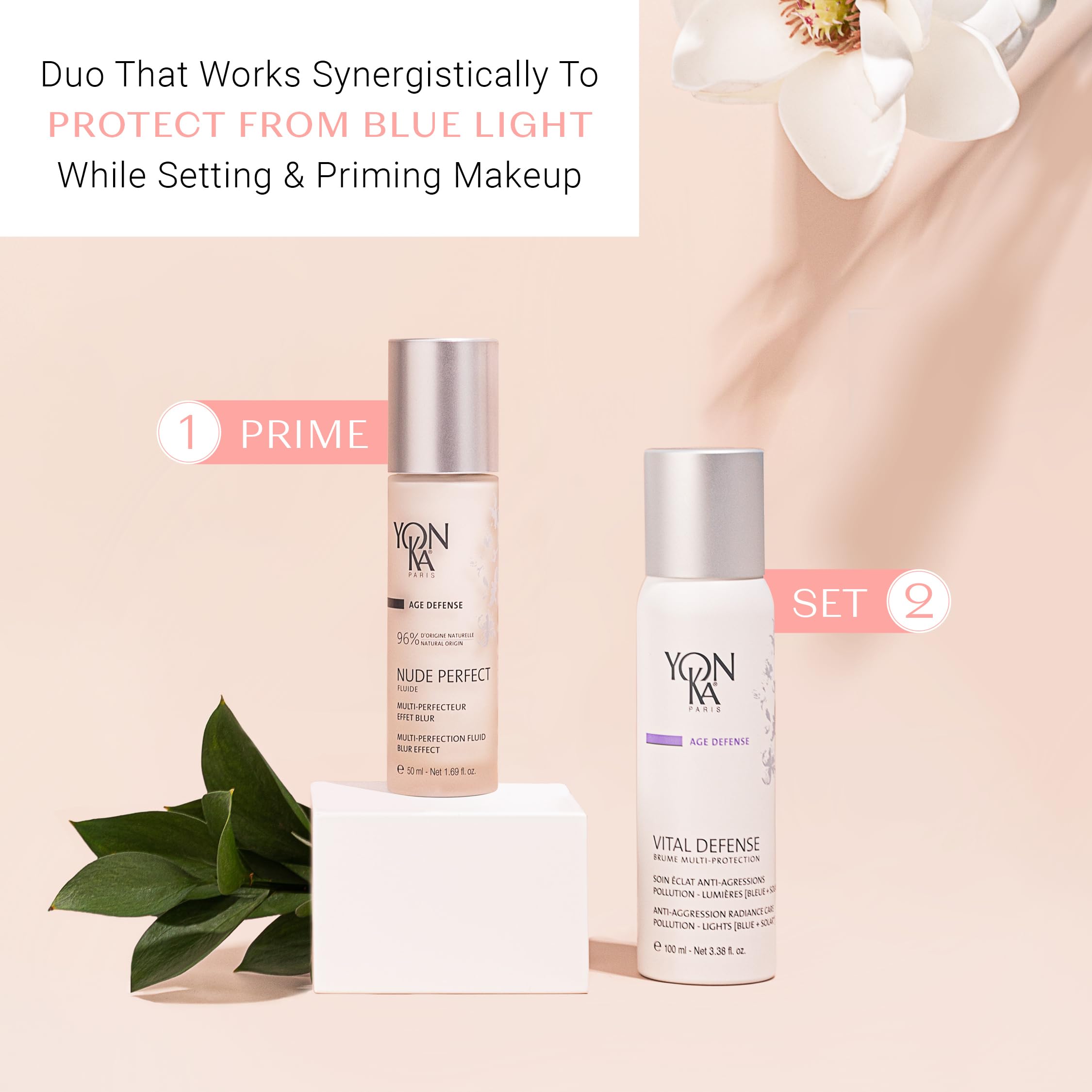 Imprimación facial Nude Perfect (1.7 fl oz) minimizador de poros y corrector de cutis, luz azul y protector ambiental, todo tipo de piel, sin parabenos 8