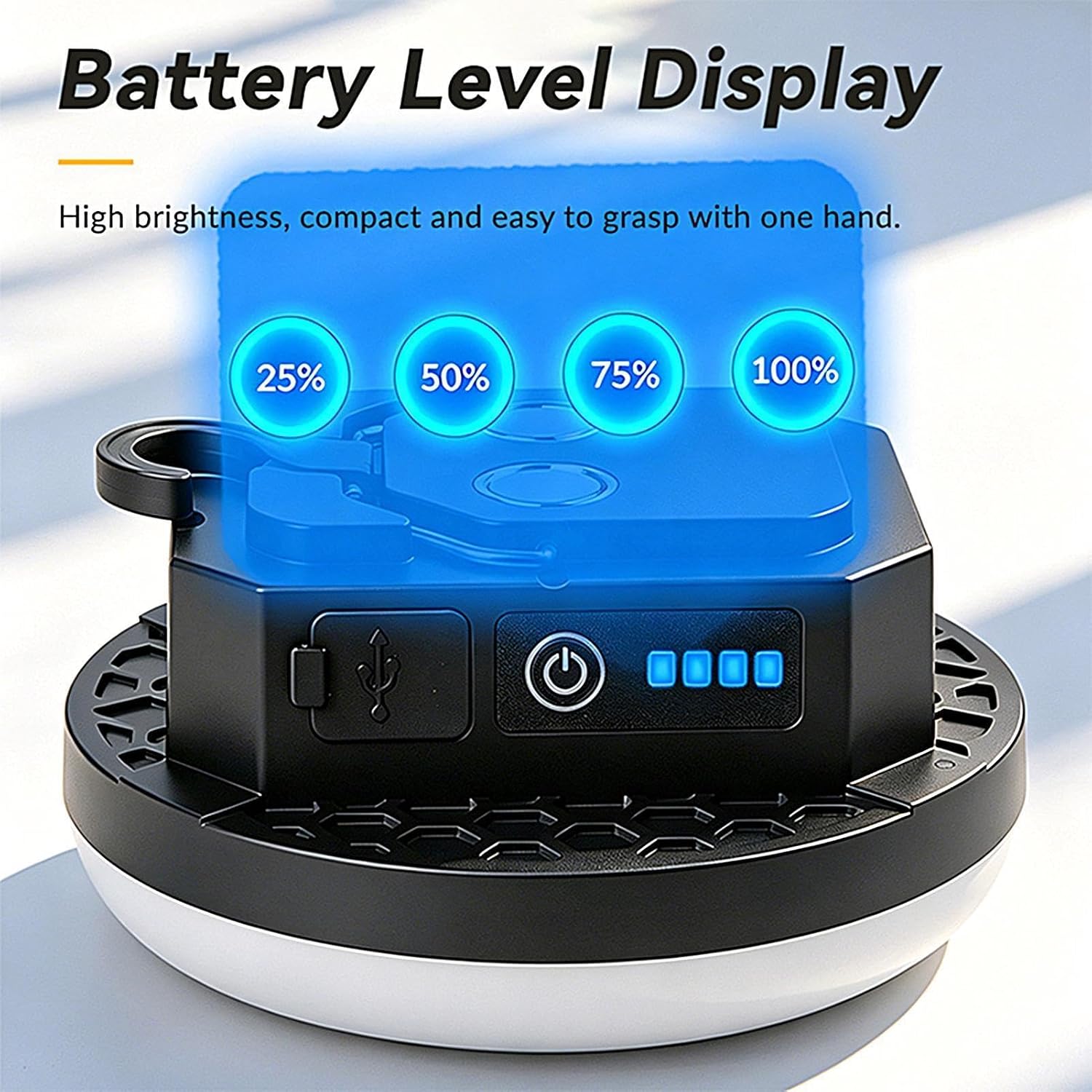 Portable Tent Light - LED Camping Lantern with USB Charging Hangable Design image 5