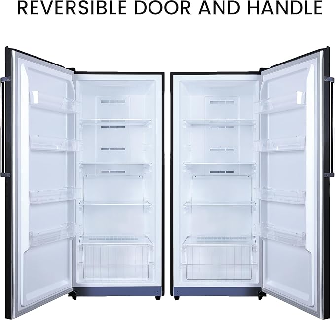 Conserv 14cf Upright Freezer CONVERTIBLE REF Garage Ready 28in wide 110V (Black) on Fridge.com