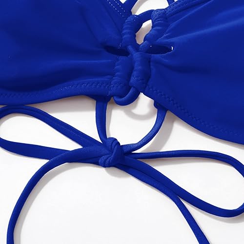 Miniatura 4 de SUUKSESS Conjunto de bikini de cintura alta para mujer, sexy, push up, traje de baño de 2 piezas