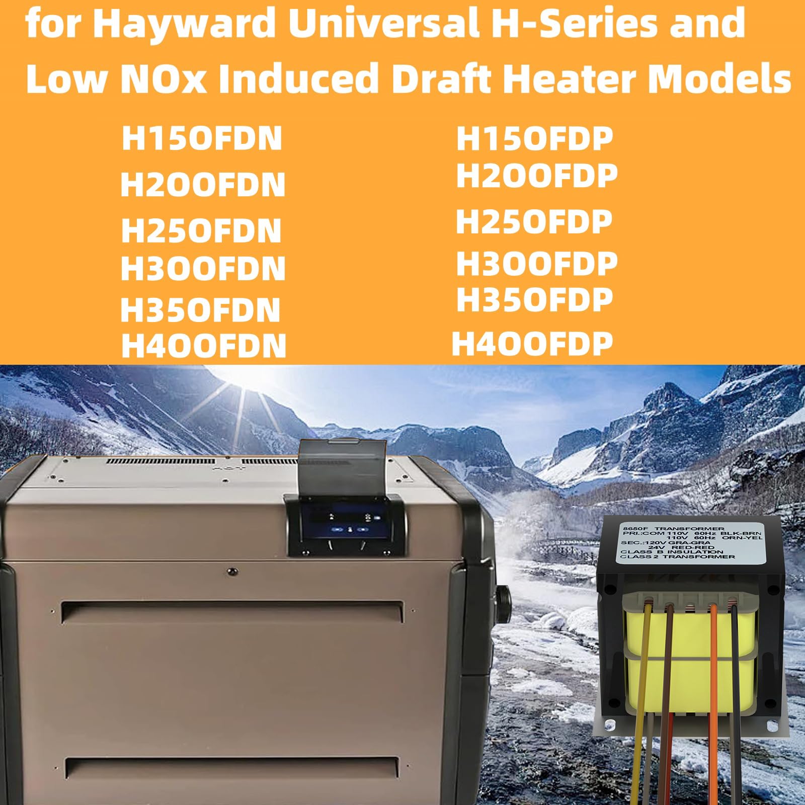 Hayward IDXL2TRF1930 Transformador de 120/240 voltios a 24 voltios en transformador de CA compatible con calentadores Hayward seleccionados