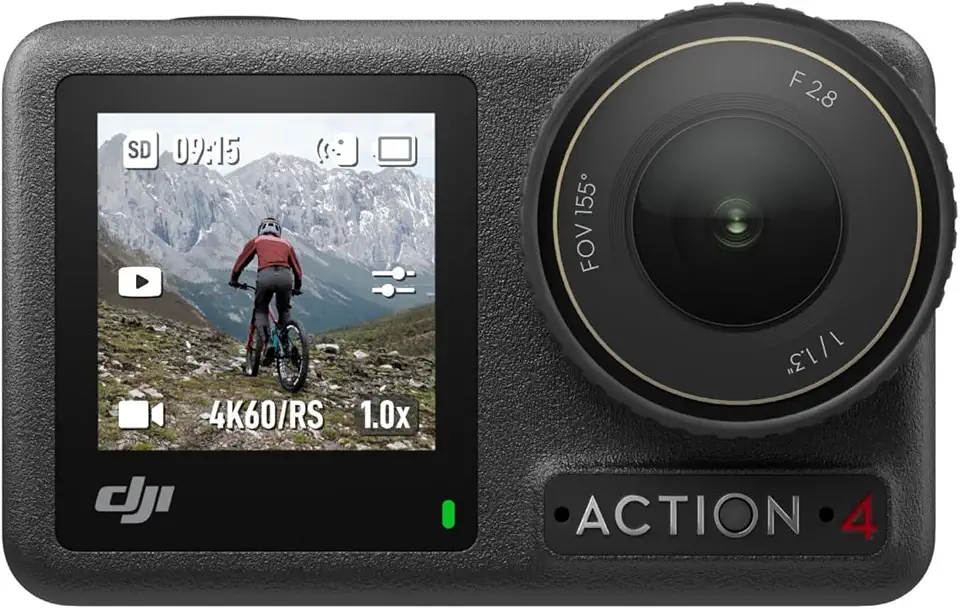 DJI Osmo Action 4 Standard Combo - 4K/120fps Waterproof Action Camera with a 1/1.3-Inch Sensor, Stunning Low-Light Imaging, 10-bit & D-Log M Color Performance, Long-Lasting 160 Mins, Outdoor Camera