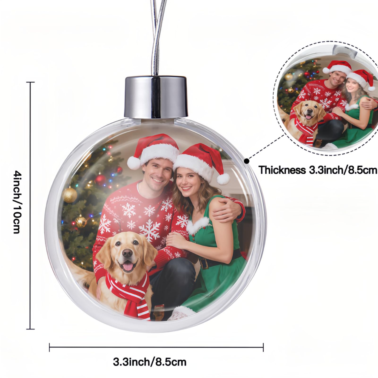 Boule De Noel Personnalisée Avec Photo, Boule Pour Le Sapin De Noel