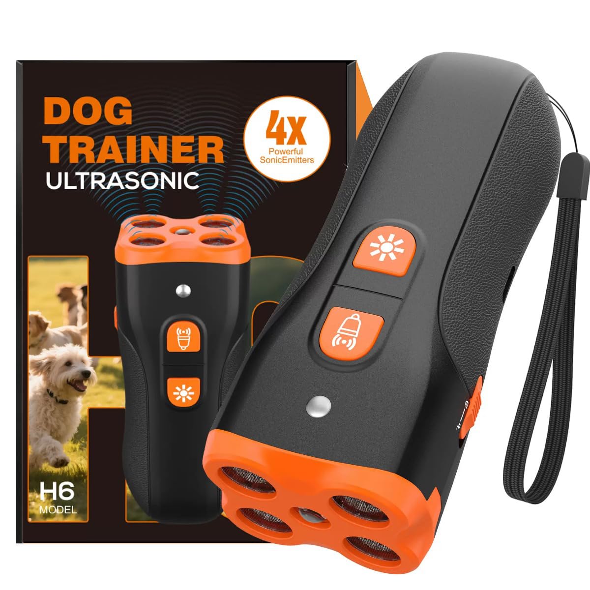 Anti-Bell-Gerät für Hunde, Ultraschall-Abschreckungsgerät gegen Hundebellen, Sicheres Hunderindenstopper für Hunde, 50 Fuß Reichweite, Wiederaufladbar Ultraschall-Bellstopper Drinnen & Draußen