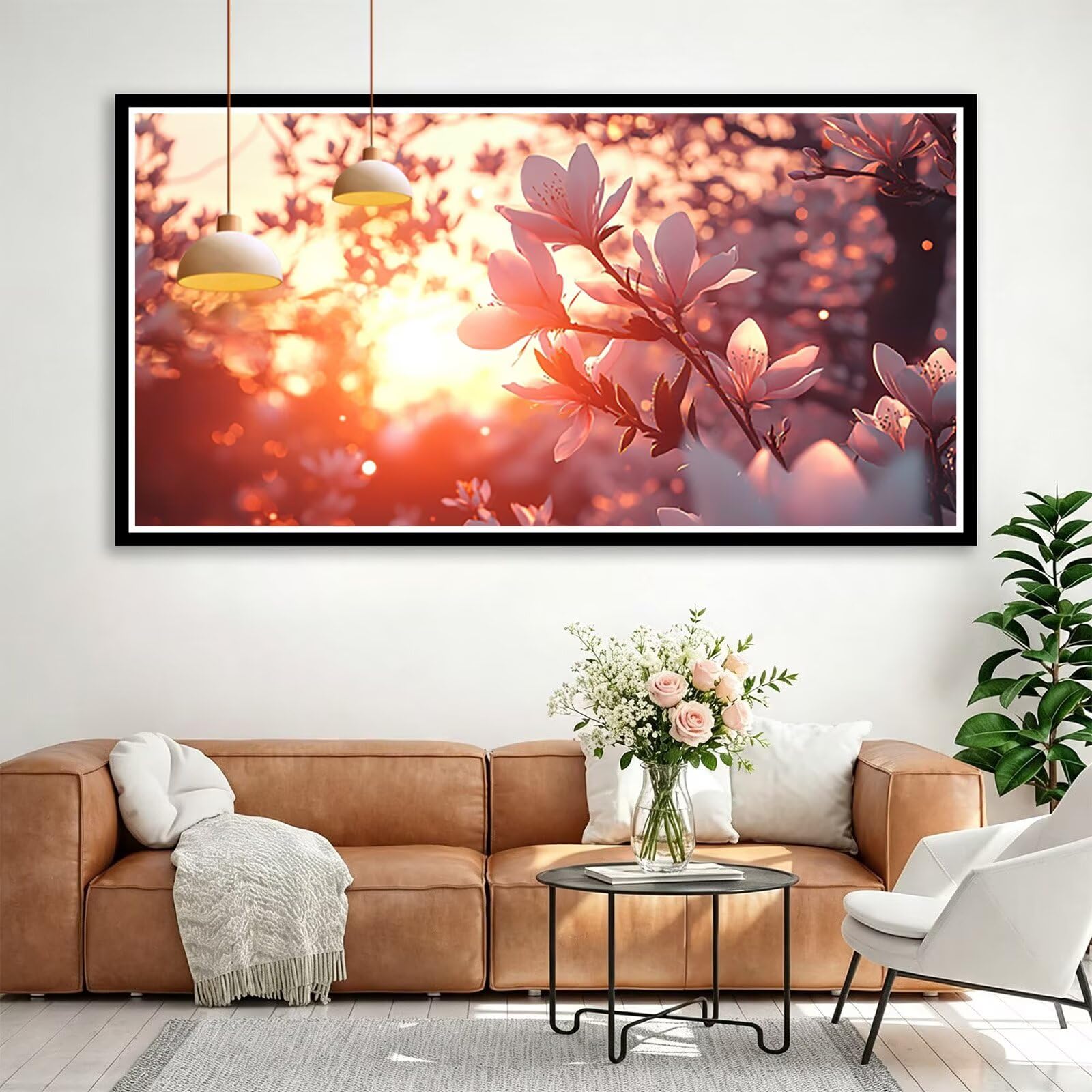 Diamond Painting Erwachsene 140x70 cm, 5D Blume Diamond Art Set Q0-188