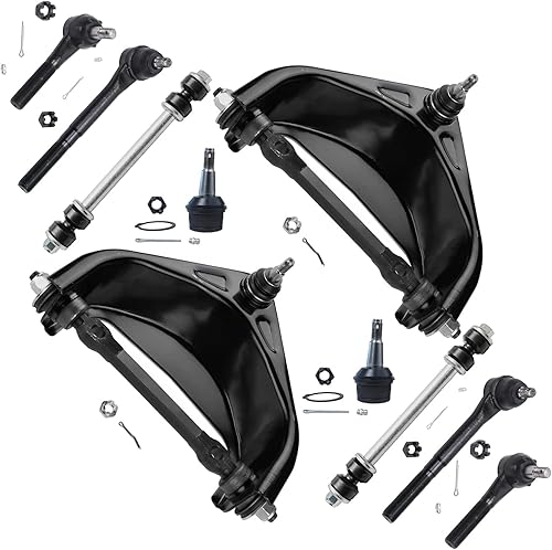 Miniatura 22 de Detroit Axle - Kit de suspensión frontal de 10 piezas para Chevy Trailblazer GMC Envoy XL Buick Rainier 9-7X Ascender, inferior y superior, 4 brazos